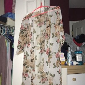 Lularoe White Floral Shirley Small